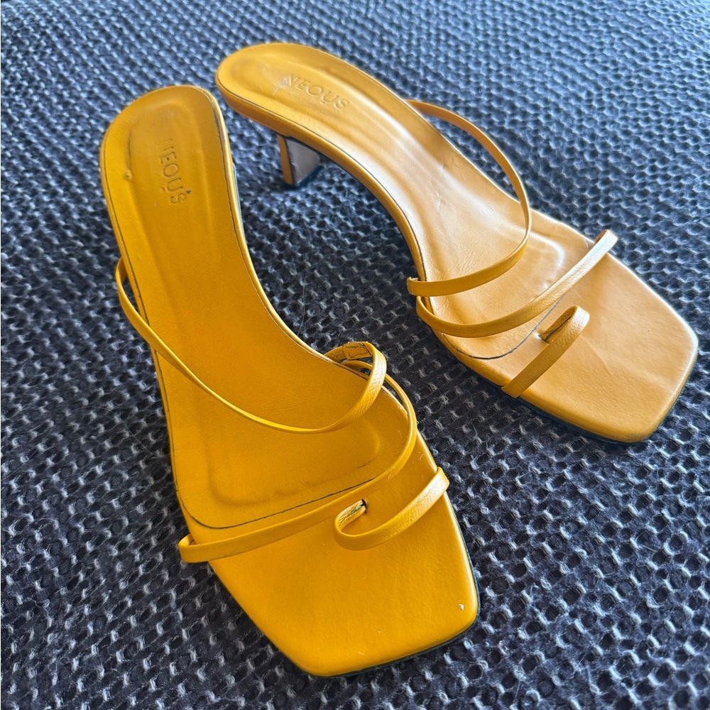 Neous Orange Strappy Heels